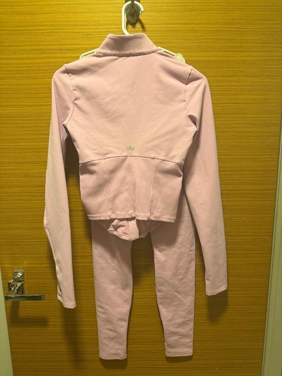 ALO Yoga Jackets & Blazers - ALO Yoga Pink Fitted Bomber Jacket with matching leggings WORN ONCE